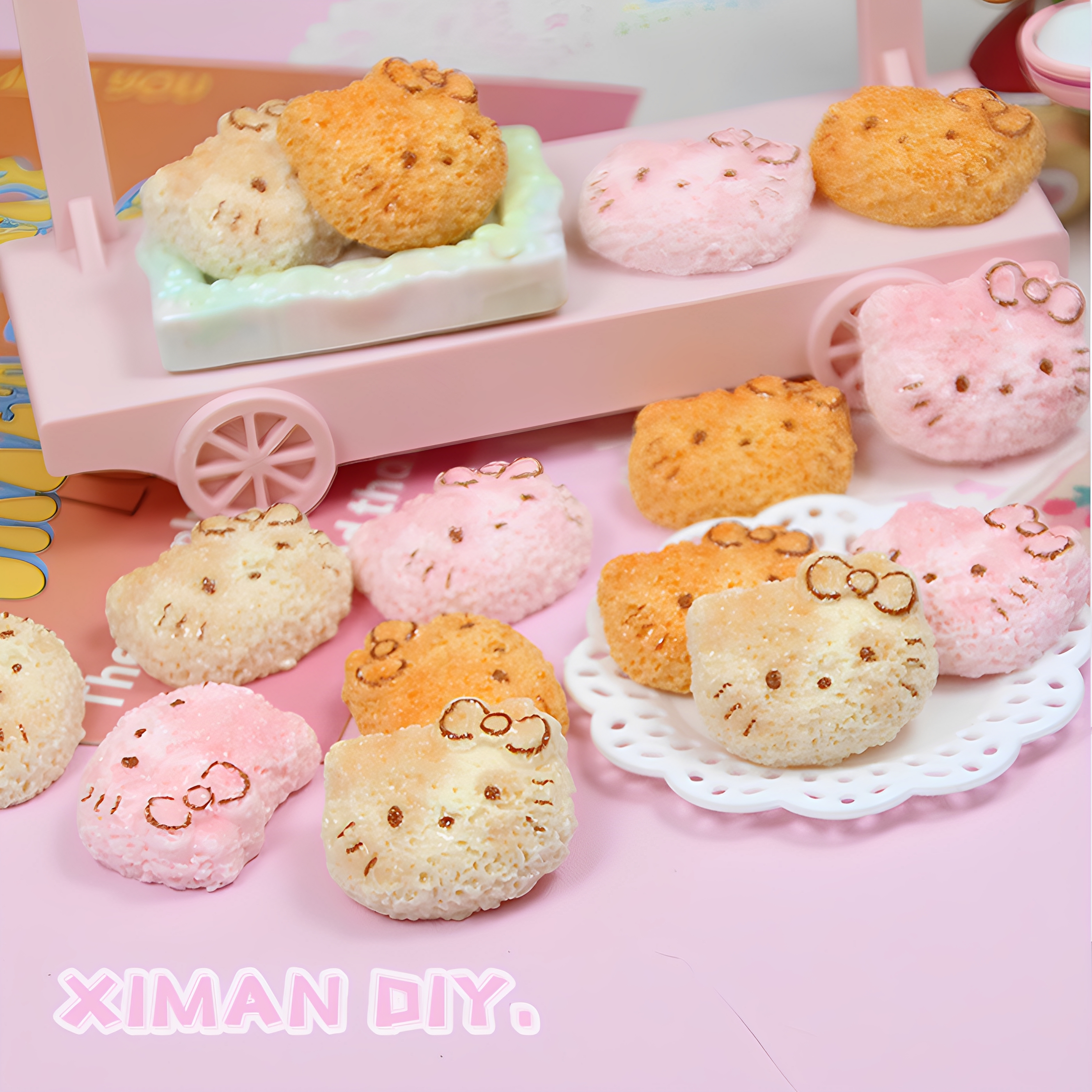 奶油胶手工kittyDIY定制食玩