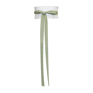 森系清新绿色系长腰封通用腰围古风汉服长绑带古装直裾马面裙腰带