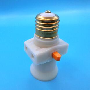 家用镙口e27带插头宿舍罗口灯坐螺纹插口外接灯头插座带开关灯座