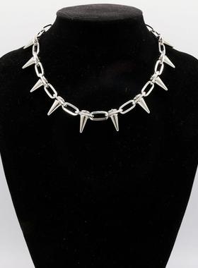 朋克项链小众美式高街暗黑潮流嘻哈铆钉项圈毛衣炼男女酷