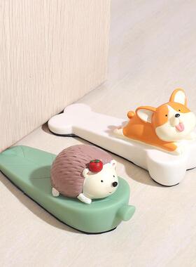 卡通可爱小狗顶门器防风阻门器防风硅胶门塞创意卡门固定器门吸