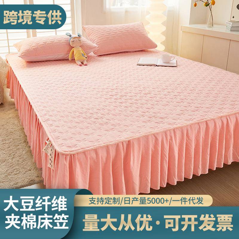 全棉纯棉床裙四件套四季通用2025年新款床单被套4件套床笠床罩100