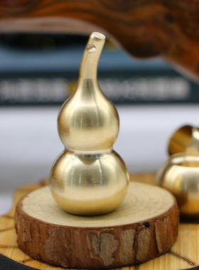 黄铜钥匙扣纯铜手工小葫芦实心空心高档汽车钥匙链挂件饰品男女士