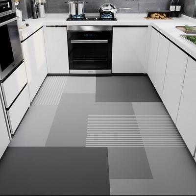 厨房门口地垫防滑防油防水可擦免洗皮革白色进门入户脚垫满铺