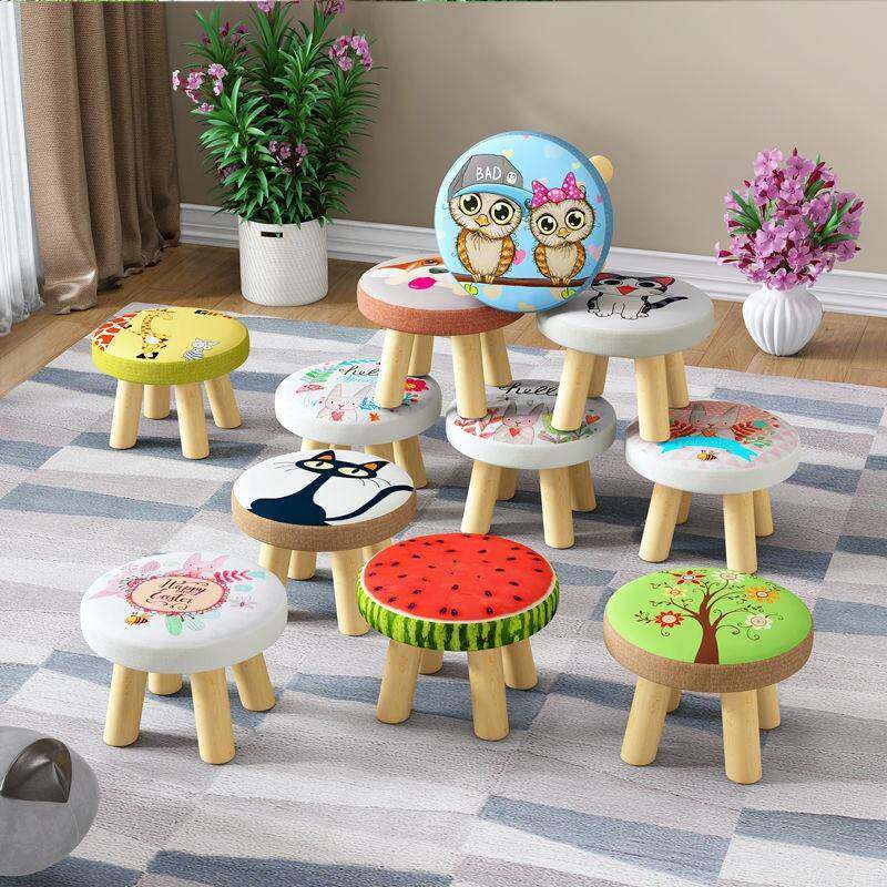 简约三角凳子圆凳四腿蘑菇凳圆凳子板凳泡脚实木凳安全沙发凳小型