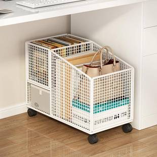 高中生教室用放书箱书桌下书本收纳箱带轮装图书收纳箱有轮子书框