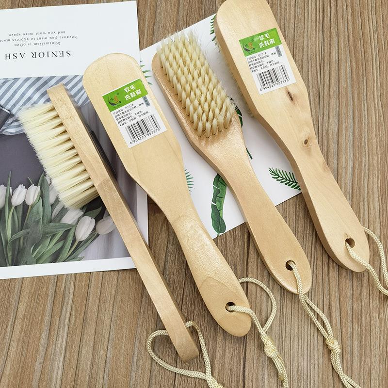 实木软毛鞋刷洗鞋不伤鞋家用鞋刷子洗鞋子硬毛刷鞋专用刷超软