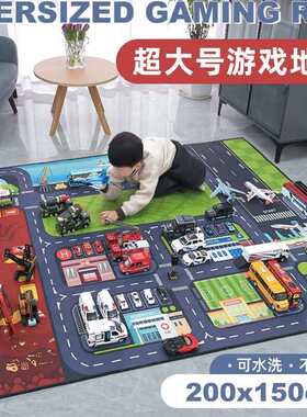 卡威(KIV)停车场地垫玩具儿童爬行垫爬爬垫加厚婴儿城市交通玩具