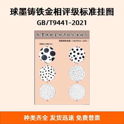 球墨铸铁金相评级标准挂图 GB/T9441-2021 金相挂图 金相标准挂图