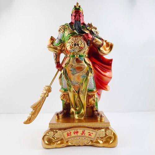 关公像彩铜财神关帝圣君武财神关羽摆件创意店铺公司开业礼品