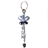 YSK032水晶时尚 钥匙扣挂件吊坠饰品 汽车钥匙扣蝴蝶手编亚马逊热卖