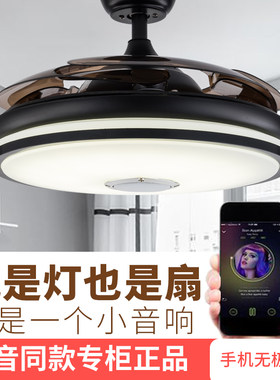 超薄一体智能带蓝牙音响吊扇灯