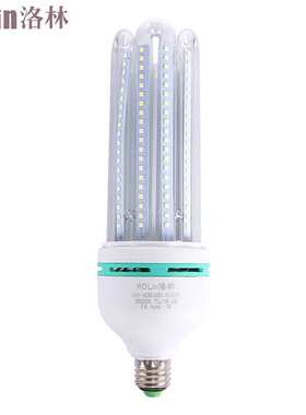 洛林(ROLin)LED玉米灯泡大功率U型节能灯E27螺口5U40W白光6500K(