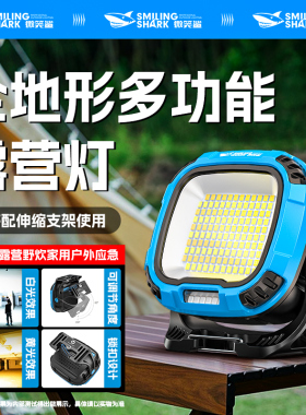 户外露营灯超长续航多功能便携野营照明灯充电营地支架应急工作灯