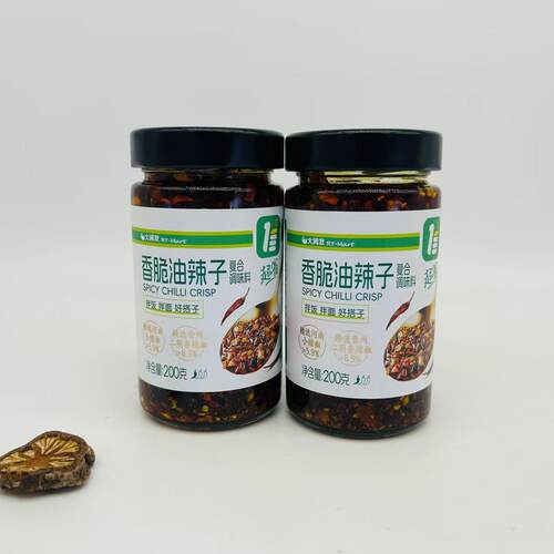大润发眉山特产香脆油泼辣子辣椒酱200gX2瓶