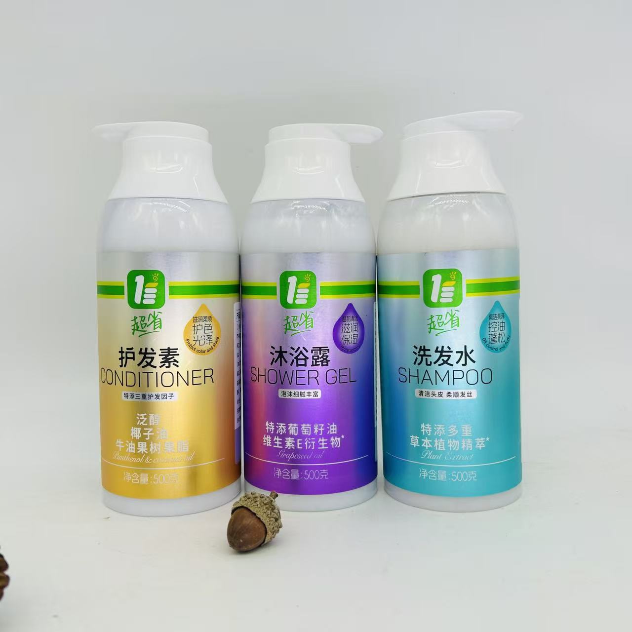 大润发蔻莳艾洗发水500g/护发素500g/沐浴露500g组合装