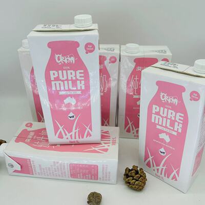 澳大利亚原装进口澳润鲜ORIGIN PURE MILK 低脂纯牛奶1000mlx6只