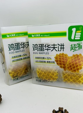 大润发鸡蛋华夫饼EGG WAFFLES 248g(16块)x2袋装