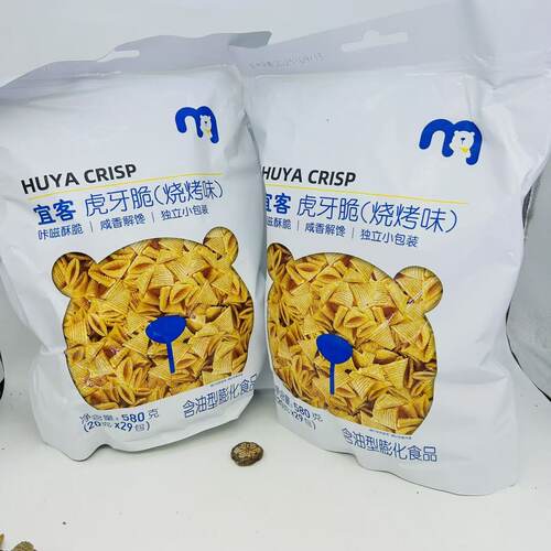 麦德龙独立包装烧烤味虎牙脆HUYA CRISP 1160g 20gX58包