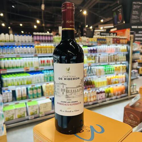 麦德龙法国进口超级波尔多产区利宝庄DE RIBEBON干红葡萄酒750ml
