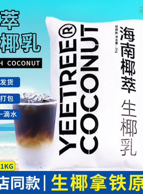 海南越王头生椰乳1L生椰拿铁咖啡奶茶店专用椰萃冷冻纯椰子水椰汁