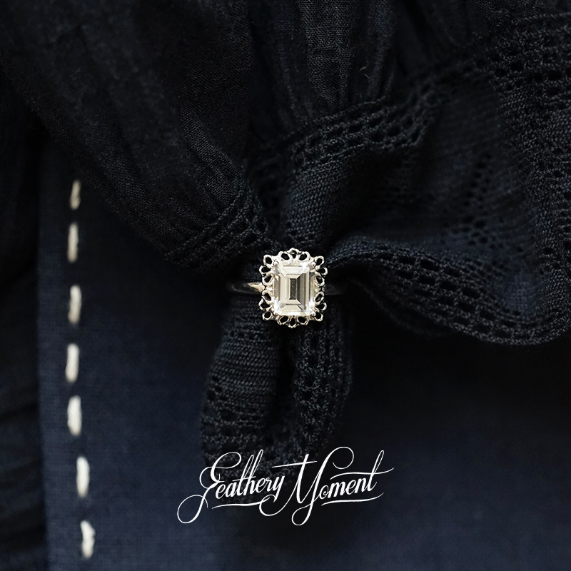 白托帕冰糖925银戒指