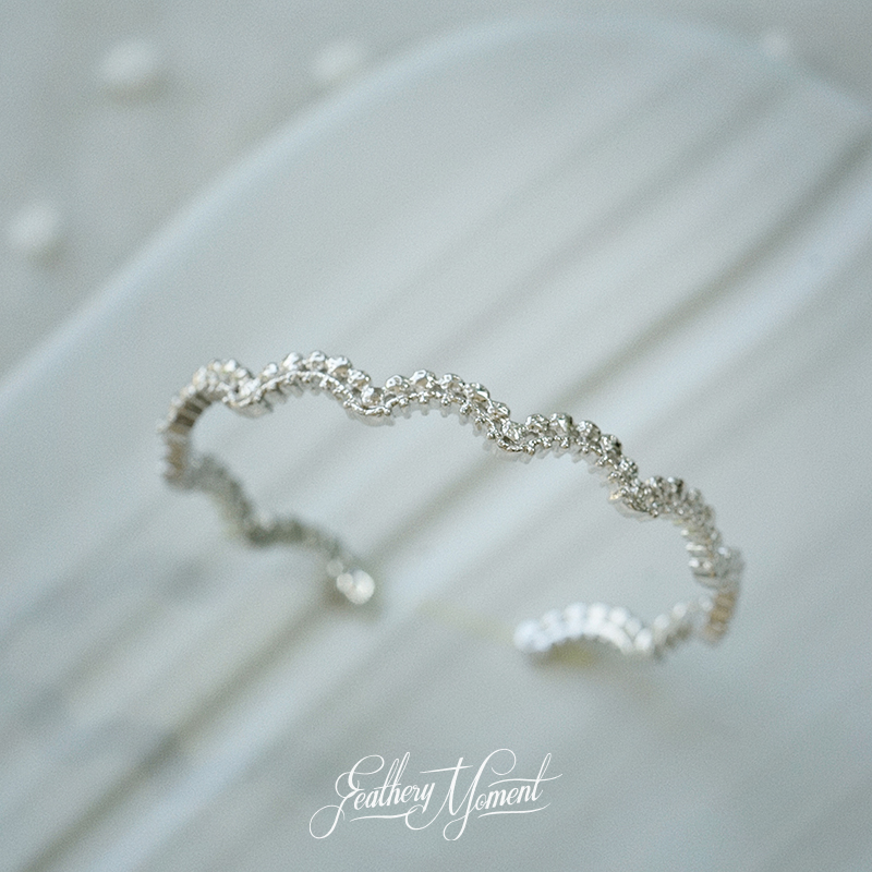 银手镯FeatheryMoment925银原创