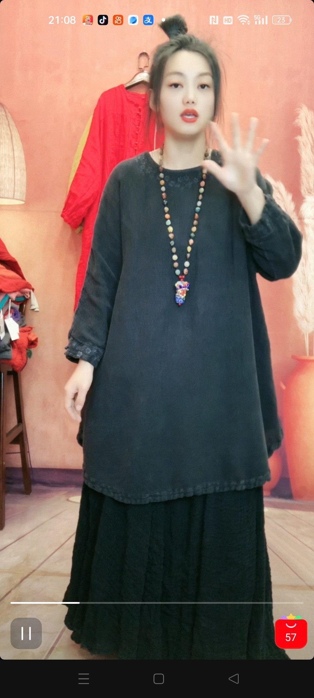 2026新款复古文艺风亚麻上衣女宽松显瘦圆领套头长袖打底衫,女装/女士精品,汉服上装,淘宝优惠券,粉丝福利购,淘宝优惠卷