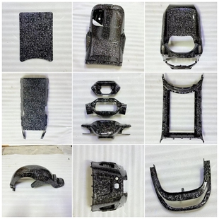 9号原厂M3碳纤维PP件内壳M395Max锻造纹金箔紫箔水转印改装车壳九