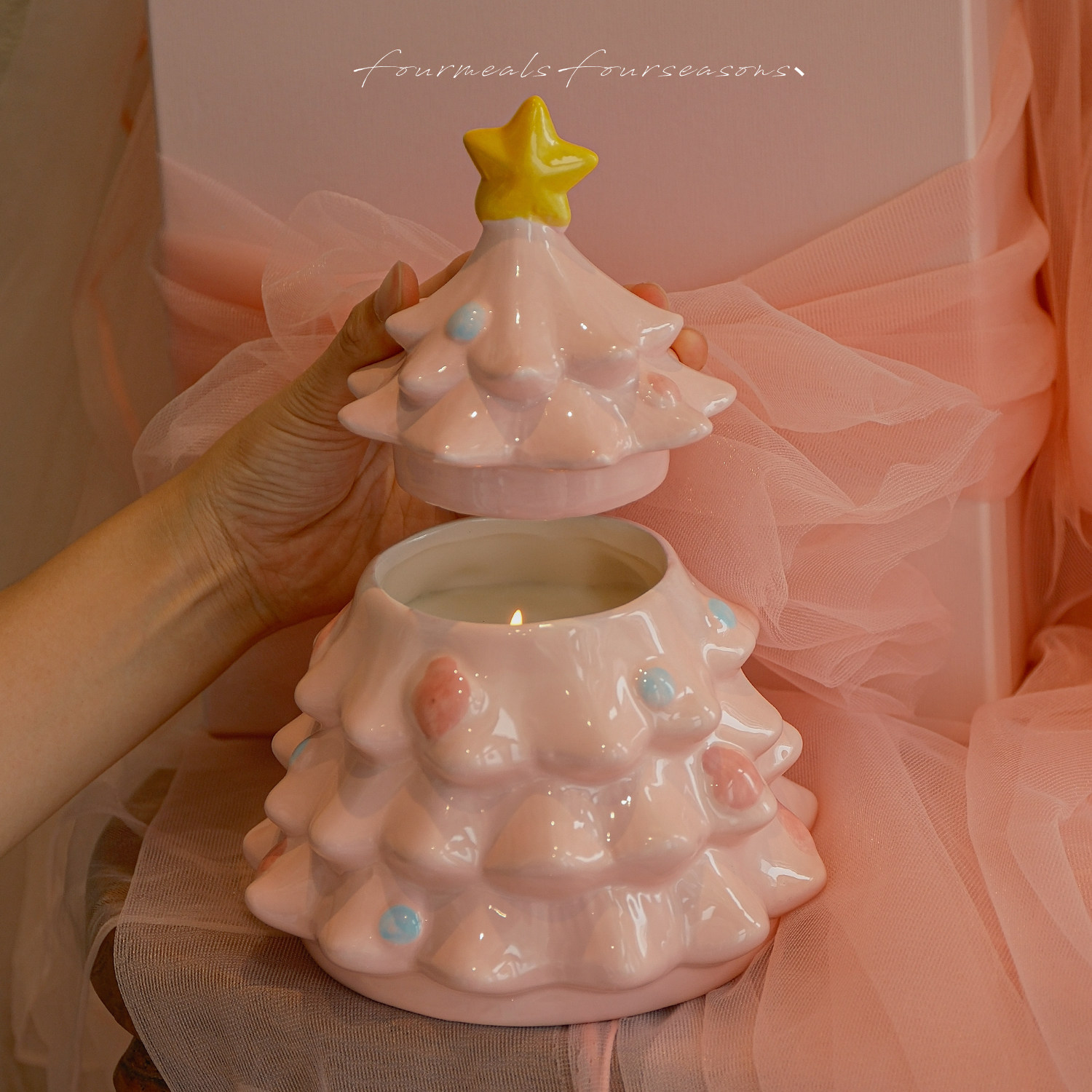 《芭蕾圣诞树》880g香薰蜡烛礼盒高级感糖果罐伴手礼圣诞生日礼物