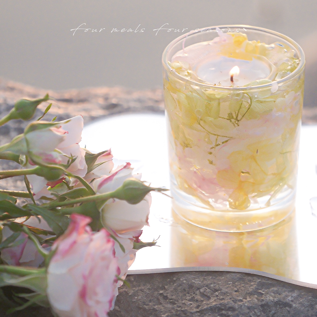 浪漫干花香薰摆件蜡烛Fourmeals