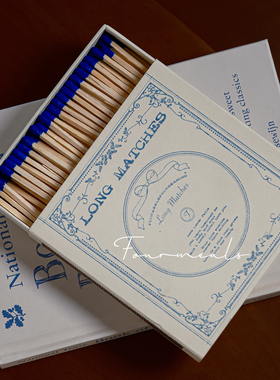 《海是谜》香薰120根长火柴蜡烛点火碳化梗加大加长柄洛可可礼物