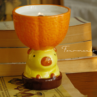 橘子浆果蛋糕香薰蜡烛生日礼物女生闺蜜水豚礼盒实用 卡皮巴拉