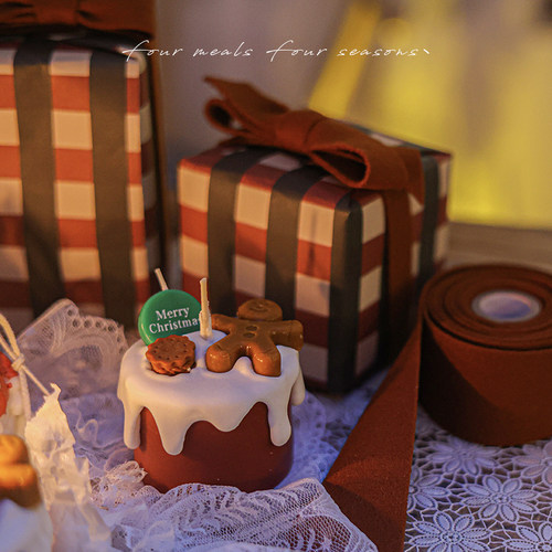 《红丝绒圆舞曲》原创圣诞节礼物盒新年香薰蜡烛小蛋糕fourmeals