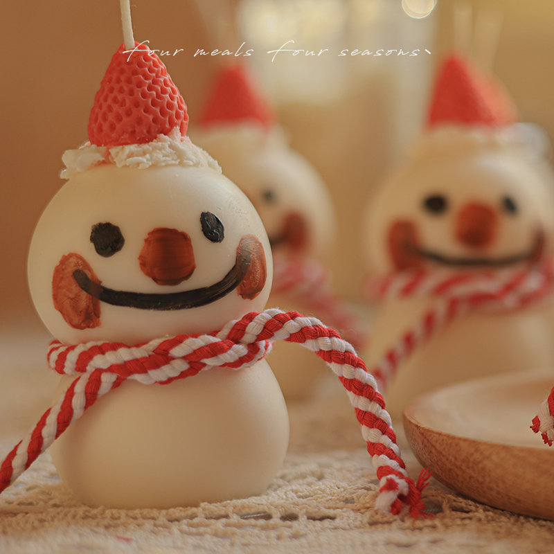 《snowman》雪人香薰蜡烛团子圣诞节日礼物fourmealsfourseasons