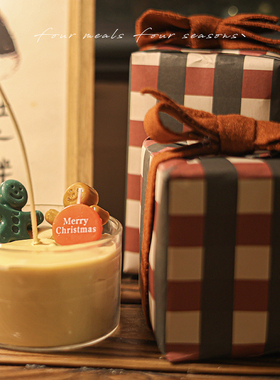 《圣诞姜至》姜饼人香薰蜡烛圣诞节少女心礼fourmealsfourseasons