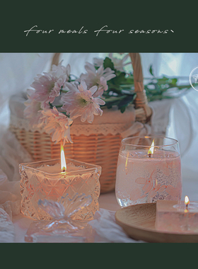 《春日游园》fourmeals原创好看自制绣球香薰礼盒蜡烛伴手礼卧室