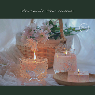 fourmeals原创好看自制绣球香薰礼盒蜡烛伴手礼卧室 春日游园