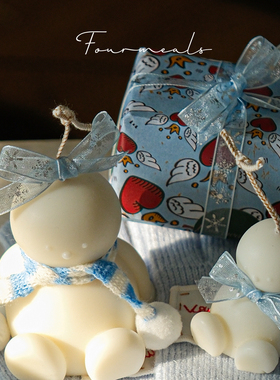 《小雪人》圣诞节香薰蜡烛女生可爱生日圣诞包装纸交换礼物小预算