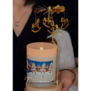 《走马灯》香薰蜡烛旋转风车烛台烛光晚餐浪漫节日氛围感毕业礼物