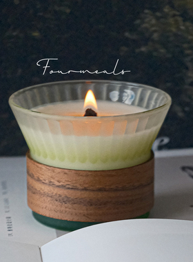 《睡莲》小青柑茶香香薰蜡烛礼物礼盒室内家用持久卧室生日礼物