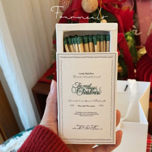 60根碳化梗香薰蜡烛点火精致质感生日节日伴手礼 圣诞加长火柴