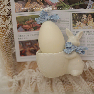 鸡蛋与野兔香薰蜡烛摆件蛋托伴手生日礼物盒fourmeals 溏心蛋