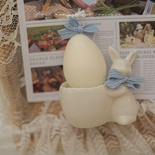 少女心ins风满满的鸡蛋蜡烛