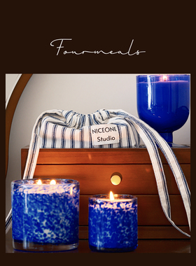 《克莱因》星空中古威士忌蓝色香薰蜡烛卧室室内持久家用摆件装饰