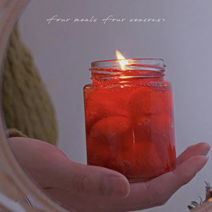 罐头ins风创意香薰蜡烛日系生日伴手礼物fourmeals 糖渍草莓酱