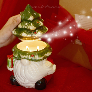 交换礼物创意女生 500g圣诞树香薰蜡烛礼盒包装 100个圣诞老人