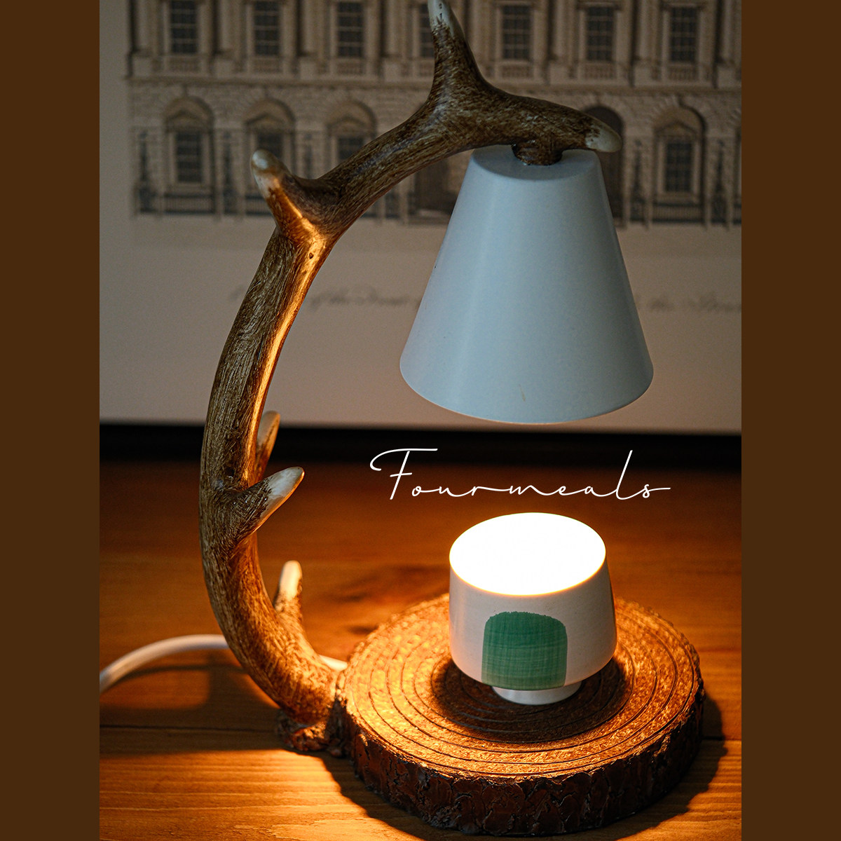 《一鹿生香》茉莉温居融蜡灯香薰灯礼盒香薰蜡烛生日乔迁新居礼物,家居饰品,香薰礼盒,淘宝优惠券,粉丝福利购,淘宝优惠卷