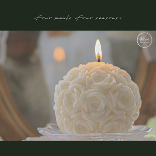 香薰卧室女生淡香玫瑰fourmeals婚礼蜡烛伴手礼物盒情侣 绣球