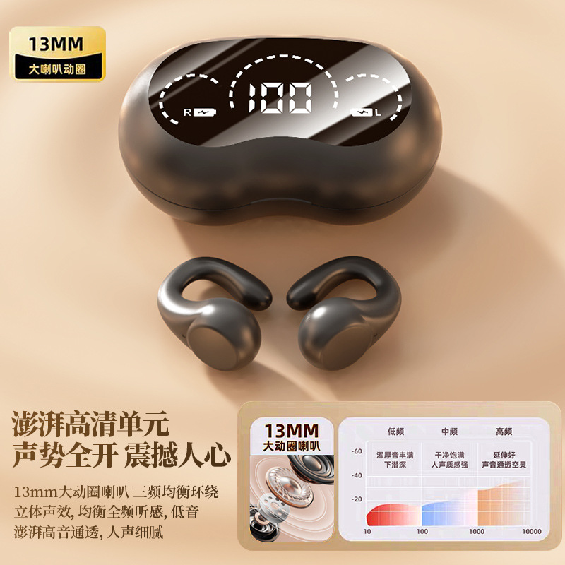 跨境新款A70双边立体声无线蓝牙耳机5.3耳夹式不入耳超长续航耳麦